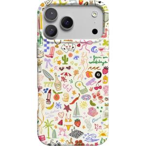 Casely iPhone 17 Pro Max Case | Fallen Gold | Antique Floral | Compatible with MagSafe | Classic Ultra Thin Design(All the Fun Things | Fun on Weekdays)