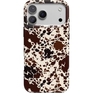 Casely iPhone 17 Pro Max Case | Fallen Gold | Antique Floral | Compatible with MagSafe | Classic Ultra Thin Design(Cowgirl Envy | Cow Print)