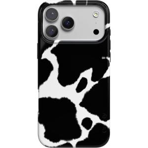 Casely iPhone 17 Pro Max Case | Fallen Gold | Antique Floral | Compatible with MagSafe | Classic Ultra Thin Design(Current MOOd | Cow Print)