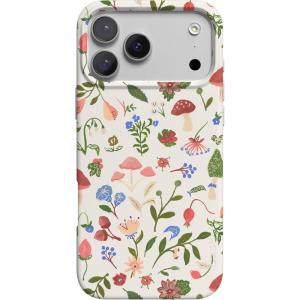 Casely iPhone 17 Pro Max Case | Fallen Gold | Antique Floral | Compatible with MagSafe | Classic Ultra Thin Design(Garden Party | Mushroom Floral)