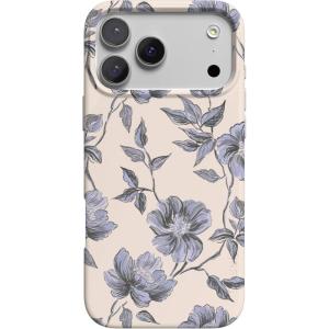 Casely iPhone 17 Pro Max Case | Fallen Gold | Antique Floral | Compatible with MagSafe | Classic Ultra Thin Design(Ink & Iris | Vintage Floral)
