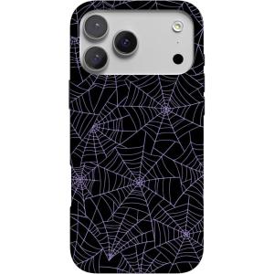 Casely iPhone 17 Pro Max Case | Fallen Gold | Antique Floral | Compatible with MagSafe | Classic Ultra Thin Design(Midnight Web | Spider Web)
