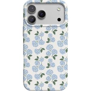 Casely iPhone 17 Pro Max Case | Fallen Gold | Antique Floral | Compatible with MagSafe | Classic Ultra Thin Design(Nantucket Cottage | Blue Hydrangea)