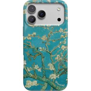 Casely iPhone 17 Pro Max Case | Fallen Gold | Antique Floral | Compatible with MagSafe | Classic Ultra Thin Design(Van Gogh | Almond Blossom Floral)