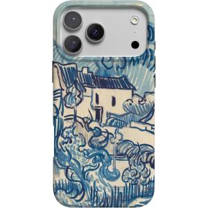 Casely iPhone 17 Pro Max Case | Fallen Gold | Antique Floral | Compatible with MagSafe | Classic Ultra Thin Design(Van Gogh | Landscape With Houses)