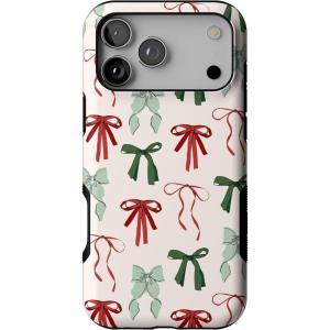 Casely iPhone 17 Pro Max Case | Festive Girlie | Holiday Bows | Bold Protective Design | MagSafe Compatible Design