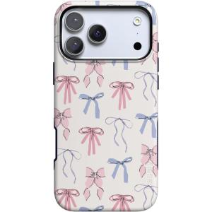 Casely iPhone 17 Pro Max Case | Lonely Hearts Club | The Beatles SGT. Pepper’s | Bold Protective Design | Compatible with MagSafe(Coquette Girlie | Pastel Bows)