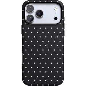 Casely iPhone 17 Pro Max Case | Lonely Hearts Club | The Beatles SGT. Pepper’s | Bold Protective Design | Compatible with MagSafe(On the Dot | Black Polka Dot)