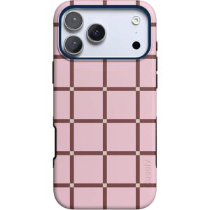Casely iPhone 17 Pro Max Case | Lonely Hearts Club | The Beatles SGT. Pepper’s | Bold Protective Design | Compatible with MagSafe(Uptown Gridlock | Pink Checkerboard)