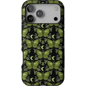 Casely iPhone 17 Pro Max Case | Mystic Moths | Green Twilight | Bold Protective Design | MagSafe Compatible Design