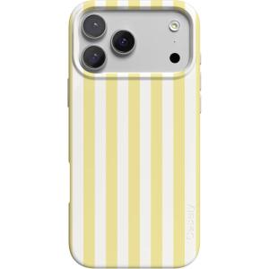 Casely iPhone 17 Pro Max Case | Powder Pups | Dog Sled | Compatible with MagSafe | Classic Ultra Thin Design(Butter Yellow Stripes | Sunday Best)