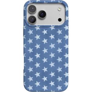 Casely iPhone 17 Pro Max Case | Powder Pups | Dog Sled | Compatible with MagSafe | Classic Ultra Thin Design(Coastal Blues | Denim Stars)