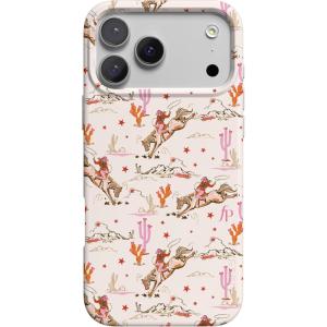 Casely iPhone 17 Pro Max Case | Powder Pups | Dog Sled | Compatible with MagSafe | Classic Ultra Thin Design(Cowgirl Canyon | FashionPass x Casely)