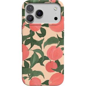 Casely iPhone 17 Pro Max Case | Powder Pups | Dog Sled | Compatible with MagSafe | Classic Ultra Thin Design(Feeling Peachy | Blush Vines)
