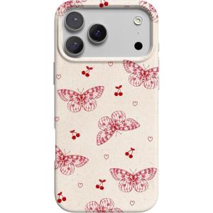 Casely iPhone 17 Pro Max Case | Powder Pups | Dog Sled | Compatible with MagSafe | Classic Ultra Thin Design(Heart Flutters | Butterfly)