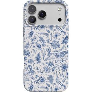 Casely iPhone 17 Pro Max Case | Powder Pups | Dog Sled | Compatible with MagSafe | Classic Ultra Thin Design(Hop & Bloom | Bunny Toile)