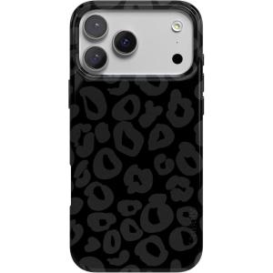 Casely iPhone 17 Pro Max Case | Powder Pups | Dog Sled | Compatible with MagSafe | Classic Ultra Thin Design(Into the Wild | Black Leopard)