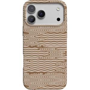 Casely iPhone 17 Pro Max Case | Powder Pups | Dog Sled | Compatible with MagSafe | Classic Ultra Thin Design(Mocha Ripple | Brown Waves)