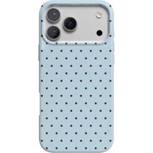 Casely iPhone 17 Pro Max Case | Powder Pups | Dog Sled | Compatible with MagSafe | Classic Ultra Thin Design(On the Dot | Blue Polka Dot)