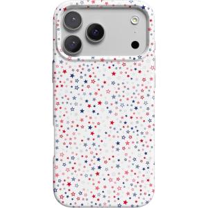 Casely iPhone 17 Pro Max Case | Powder Pups | Dog Sled | Compatible with MagSafe | Classic Ultra Thin Design(Seeing Stars | Red  White & Blue)