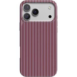 Casely iPhone 17 Pro Max Case | Powder Pups | Dog Sled | Compatible with MagSafe | Classic Ultra Thin Design(Stripes and the City | Tiny Pinstripe)