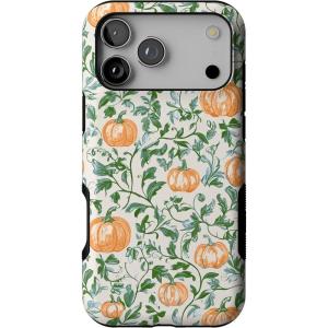 Casely iPhone 17 Pro Max Case | Pumpkin Patch | Green Vines | Bold Protective Design | MagSafe Compatible Design
