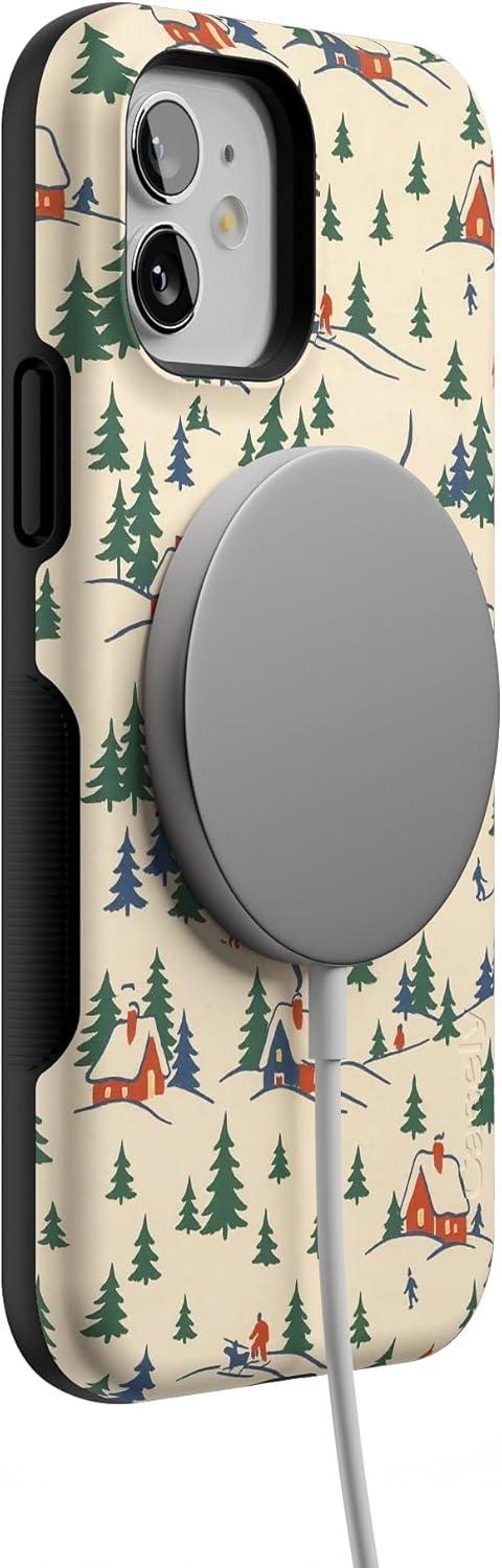 imageCasely iPhone 12 Mini Case Chalet All Day Winter Village Bold Protective Design MagSafe Compatible Design
