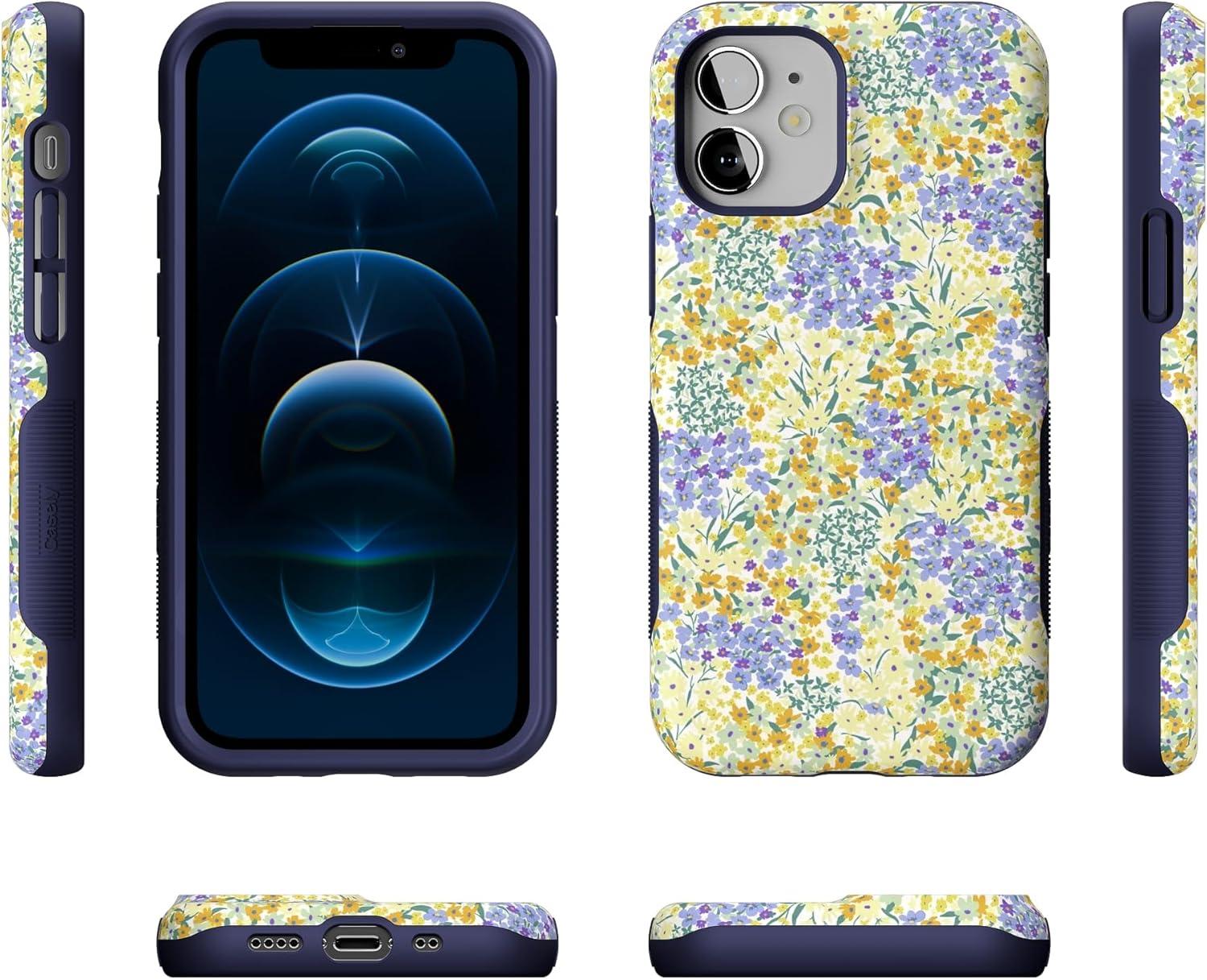 imageCasely iPhone 12 Mini Case  Dark Fantasy  Contrast Floral  Bold Protective Design  Compatible with MagSafeDream Garden  Cottagecore