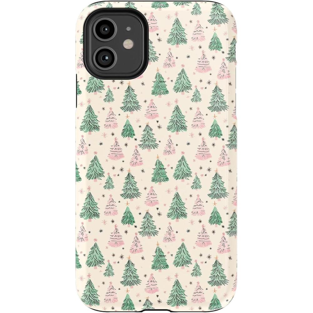 imageCasely iPhone 11 Pro Max Case  Built Too Sweet  Frosted Village  Essential Slim DualLayer Protective DesignLookin Pine  Christmas Tree