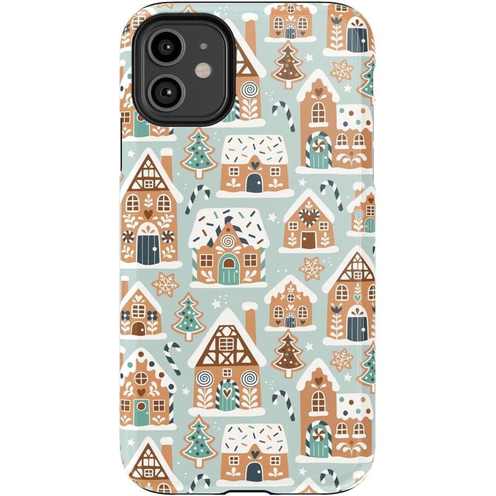imageCasely iPhone 11 Pro Max Case  Gingerbread Lane  Holiday Sweets  Essential Slim DualLayer Protective DesignBuilt Too Sweet  Frosted Village