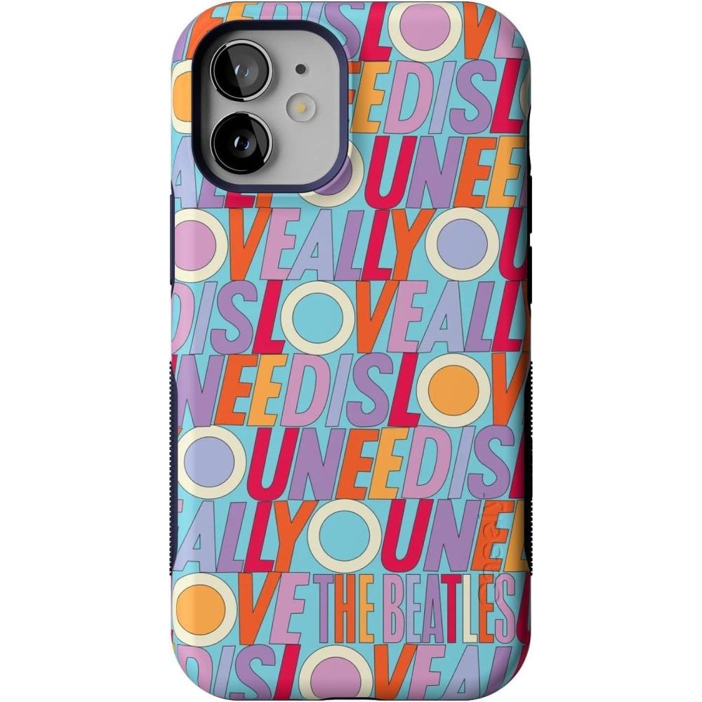 imageCasely iPhone 12 Mini Case  Dark Fantasy  Contrast Floral  Bold Protective Design  Compatible with MagSafeAll You Need Is Love  Beatles