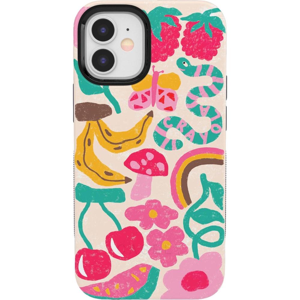 imageCasely iPhone 12 Mini Case  Dark Fantasy  Contrast Floral  Bold Protective Design  Compatible with MagSafeCrayola  Doodle Bug  Crayola Crayon