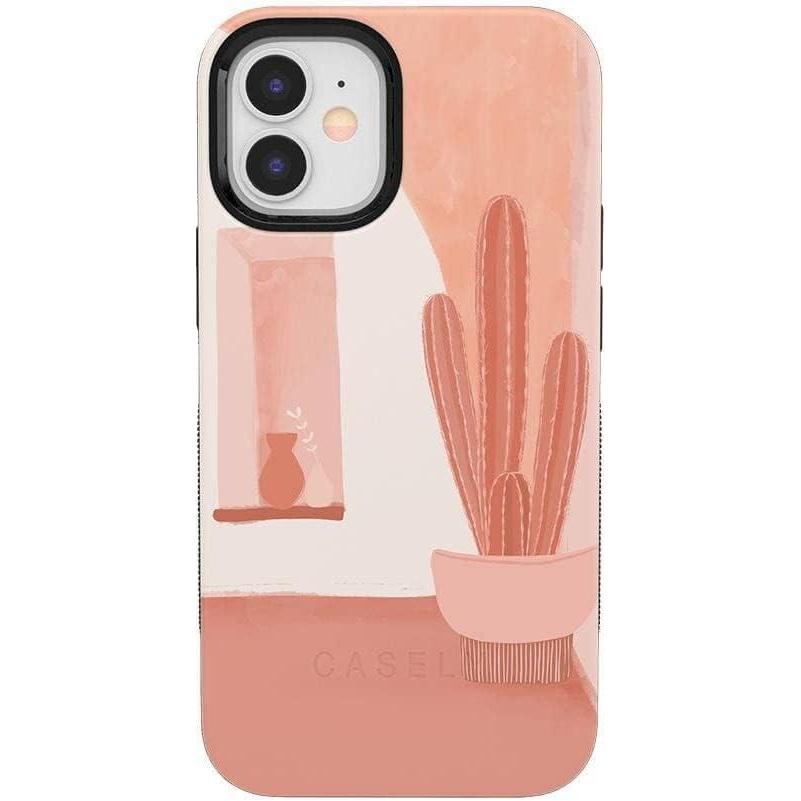 imageCasely iPhone 12 Mini Case  Dark Fantasy  Contrast Floral  Bold Protective Design  Compatible with MagSafeDesert Daze  Peachy Cactus