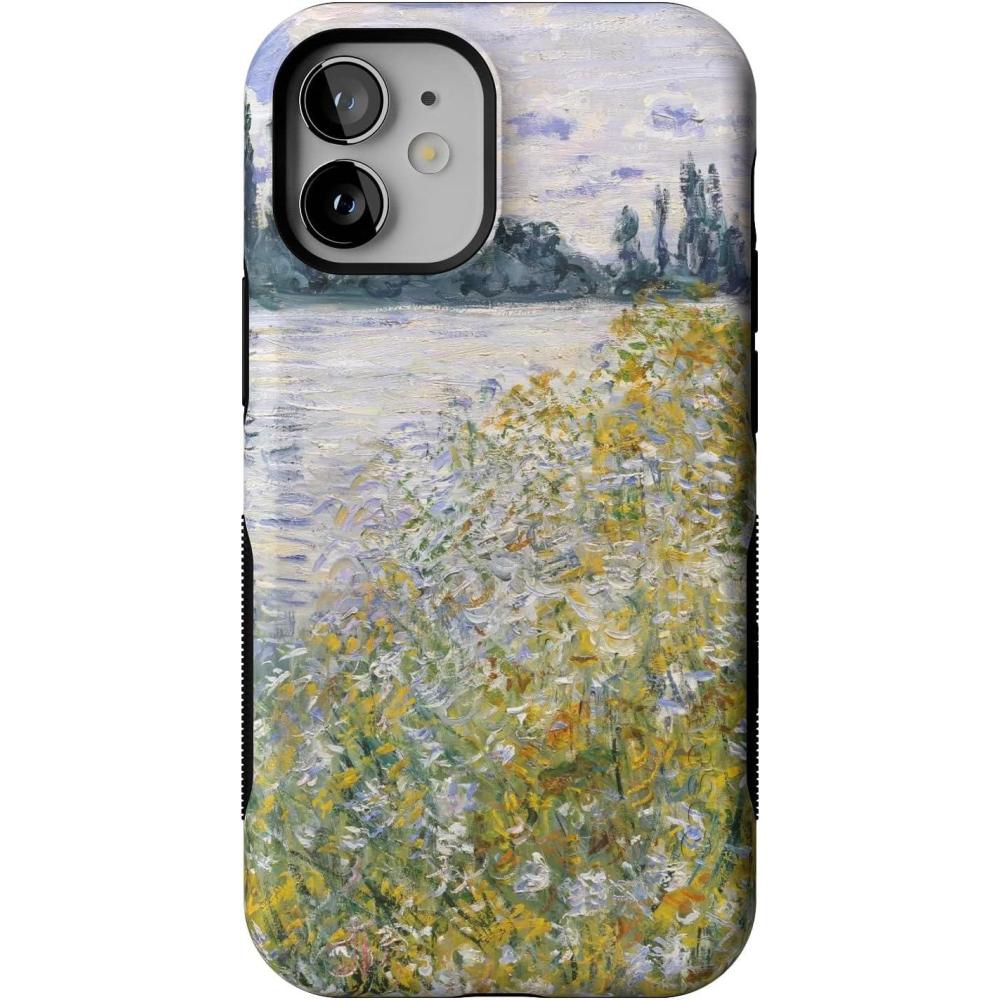 imageCasely iPhone 12 Mini Case  Dark Fantasy  Contrast Floral  Bold Protective Design  Compatible with MagSafeMonets Summer Landscape  The Met Museum