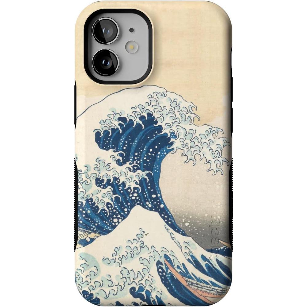 imageCasely iPhone 12 Mini Case  Dark Fantasy  Contrast Floral  Bold Protective Design  Compatible with MagSafeThe Great Wave  The Met Series