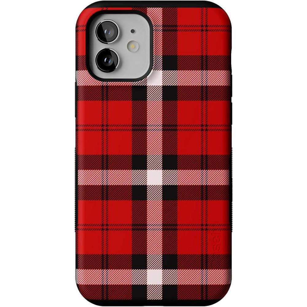 imageCasely iPhone 1212 Pro Case  As if  Red Plaid  Bold Protective Design  MagSafe Compatible Design