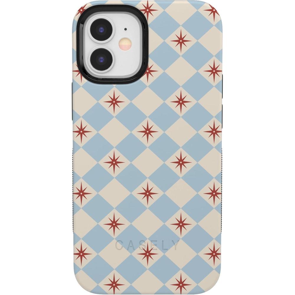 imageCasely iPhone 1212 Pro Case  Be Mine  Tiny Hearts  Bold Protective Design  Compatible with MagSafeChelsea Checker  Starlight Tiles