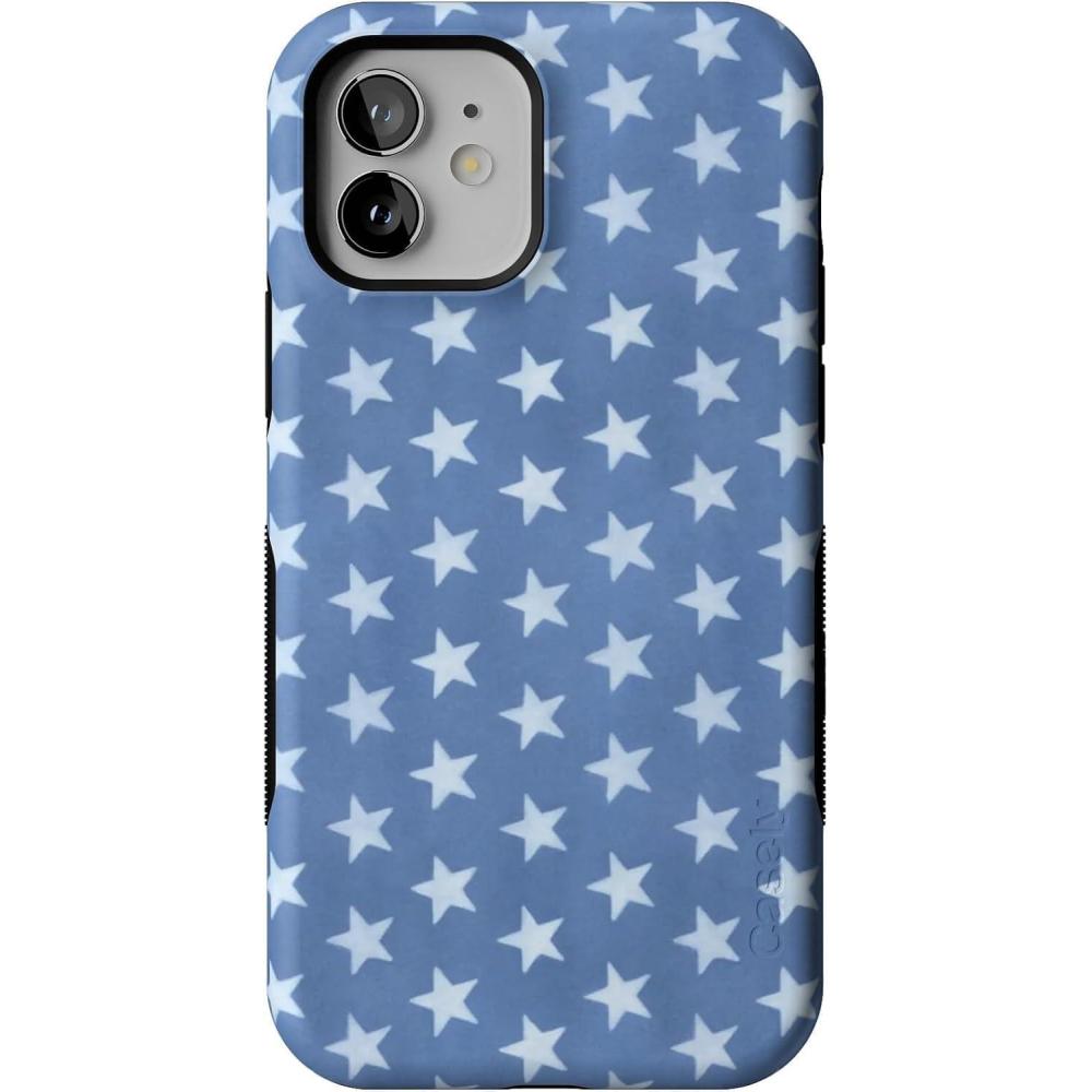 imageCasely iPhone 1212 Pro Case  Be Mine  Tiny Hearts  Bold Protective Design  Compatible with MagSafeCoastal Blues  Denim Stars