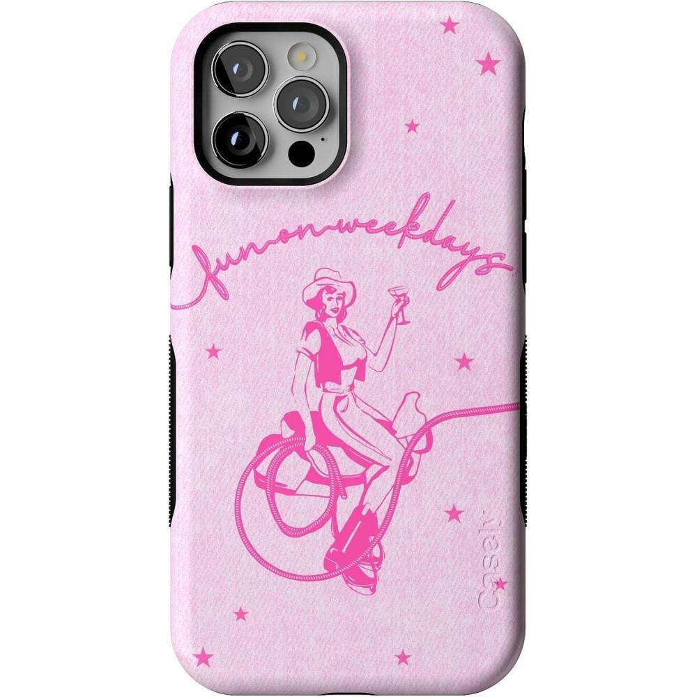 imageCasely iPhone 1212 Pro Case  Be Mine  Tiny Hearts  Bold Protective Design  Compatible with MagSafeDenim Cowgirl  Fun on Weekdays