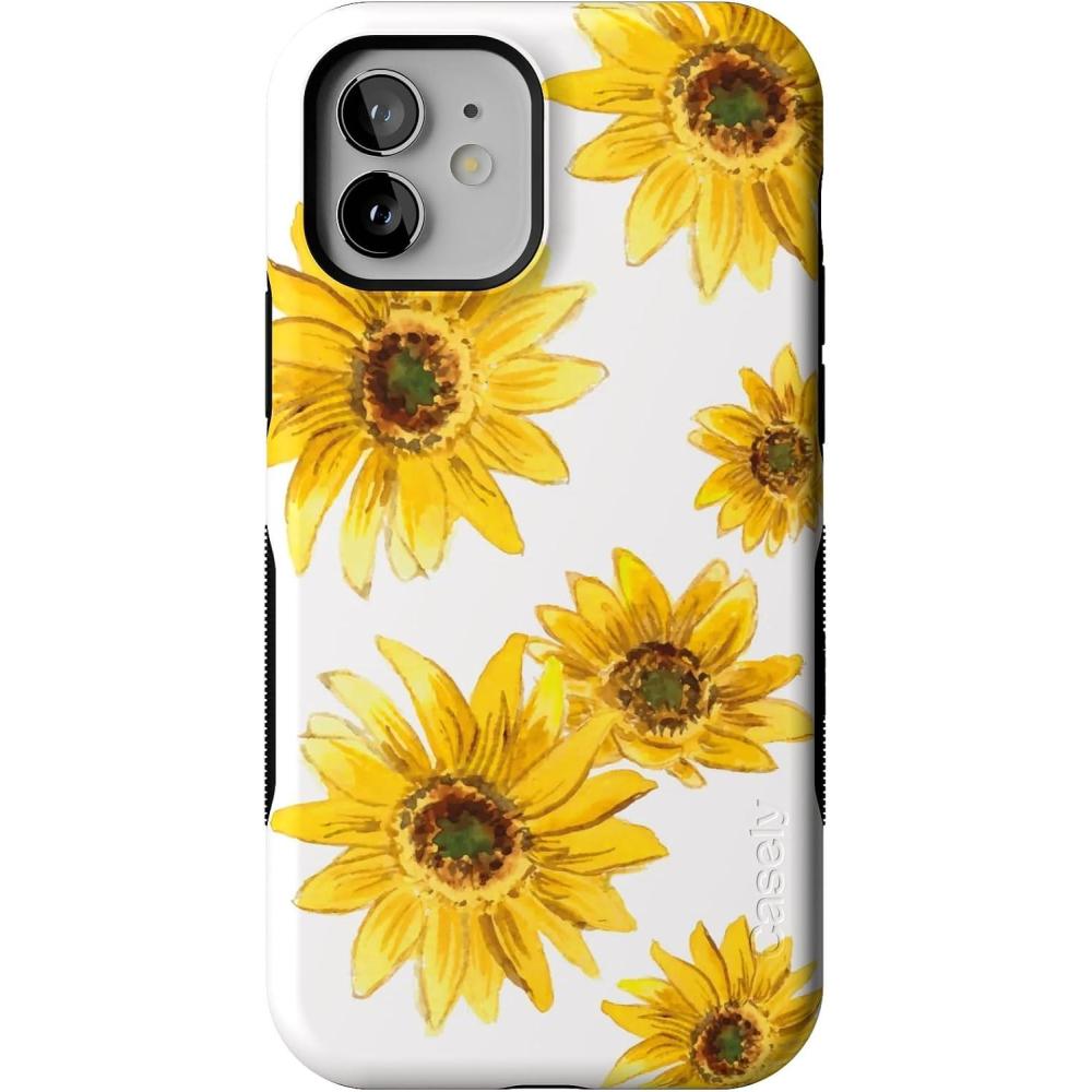 imageCasely iPhone 1212 Pro Case  Be Mine  Tiny Hearts  Bold Protective Design  Compatible with MagSafeGolden Garden  Yellow Sunflower
