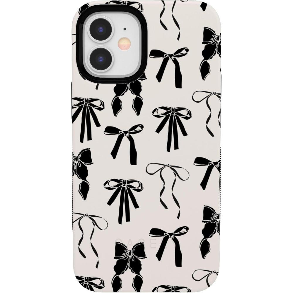 imageCasely iPhone 1212 Pro Case  Be Mine  Tiny Hearts  Bold Protective Design  Compatible with MagSafeGoth Girlie  Black Bows