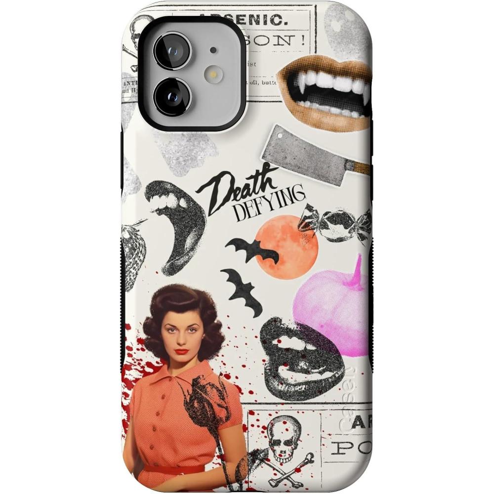 imageCasely iPhone 1212 Pro Case  Be Mine  Tiny Hearts  Bold Protective Design  Compatible with MagSafeIf You Dare  Horror Collage