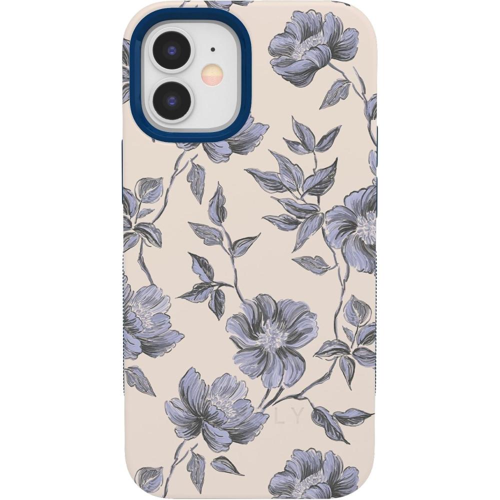 imageCasely iPhone 1212 Pro Case  Be Mine  Tiny Hearts  Bold Protective Design  Compatible with MagSafeInk  Iris  Vintage Floral