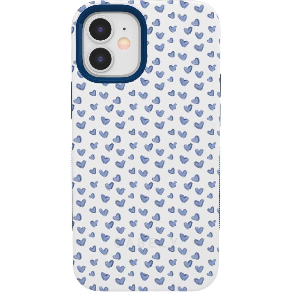 imageCasely iPhone 1212 Pro Case  Be Mine  Tiny Hearts  Bold Protective Design  Compatible with MagSafeLovebug  Blue Hearts