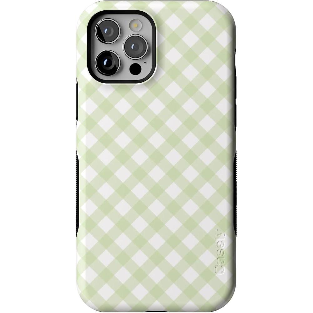imageCasely iPhone 1212 Pro Case  Be Mine  Tiny Hearts  Bold Protective Design  Compatible with MagSafeMint Lattice  Sunday Best  Green Gingham