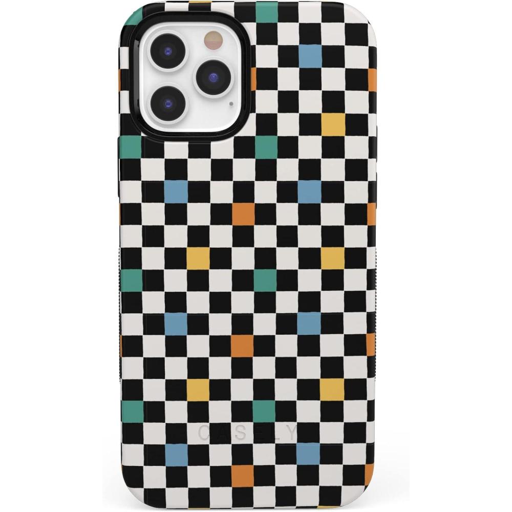 imageCasely iPhone 1212 Pro Case  Be Mine  Tiny Hearts  Bold Protective Design  Compatible with MagSafeOld Skool  Retro Checkerboard