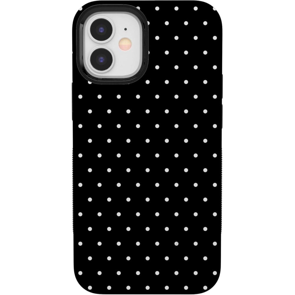 imageCasely iPhone 1212 Pro Case  Be Mine  Tiny Hearts  Bold Protective Design  Compatible with MagSafeOn the Dot  Black Polka Dot