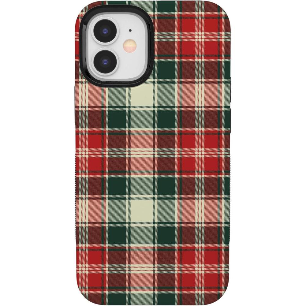 imageCasely iPhone 1212 Pro Case  Be Mine  Tiny Hearts  Bold Protective Design  Compatible with MagSafePlaid  Proper  Signature Plaid