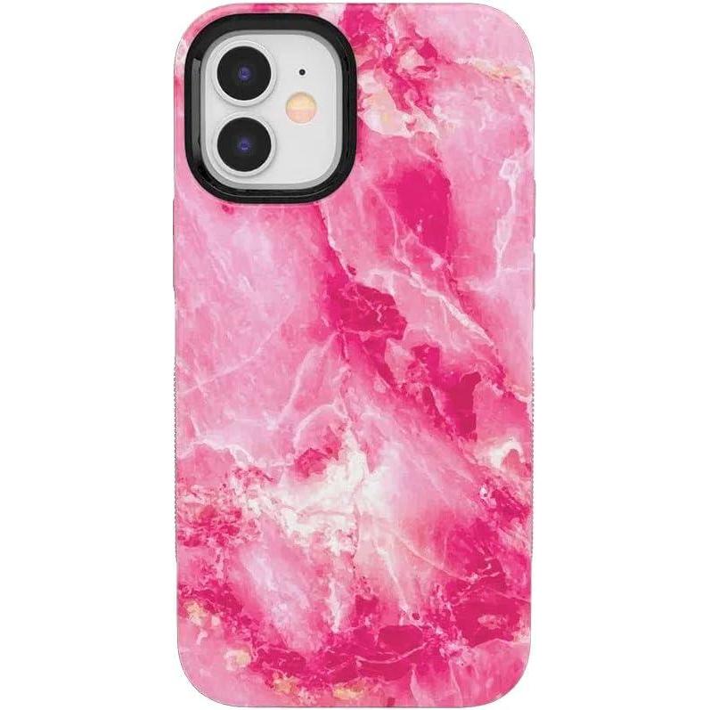 imageCasely iPhone 1212 Pro Case  Be Mine  Tiny Hearts  Bold Protective Design  Compatible with MagSafePretty in Pink  Hot Pink Marble