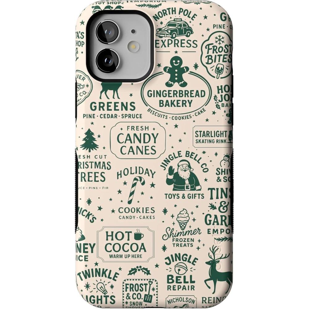 imageCasely iPhone 1212 Pro Case  Santas Stamps  Holiday Market  Bold Protective Design  MagSafe Compatible Design